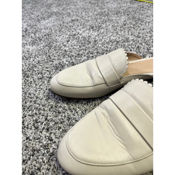 The Loft White Loafer Slip-Ons, Women’s 9, Cream Scalloped Edge, Workwear Office - Picture 4 of 8
